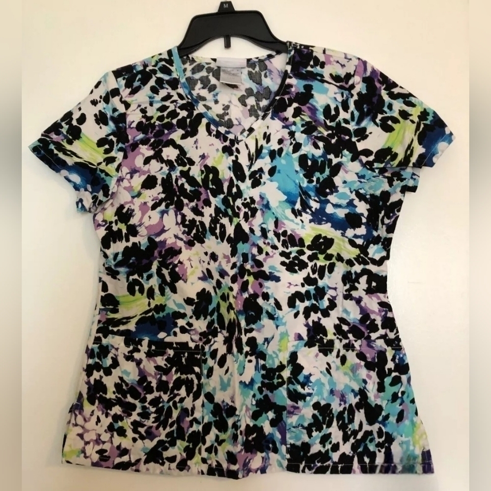 NWOT, ScrubStar, Women's Multicolor Scrub Top, Size: Medium, Gorgeous Top!!! - Picture 7 of 9